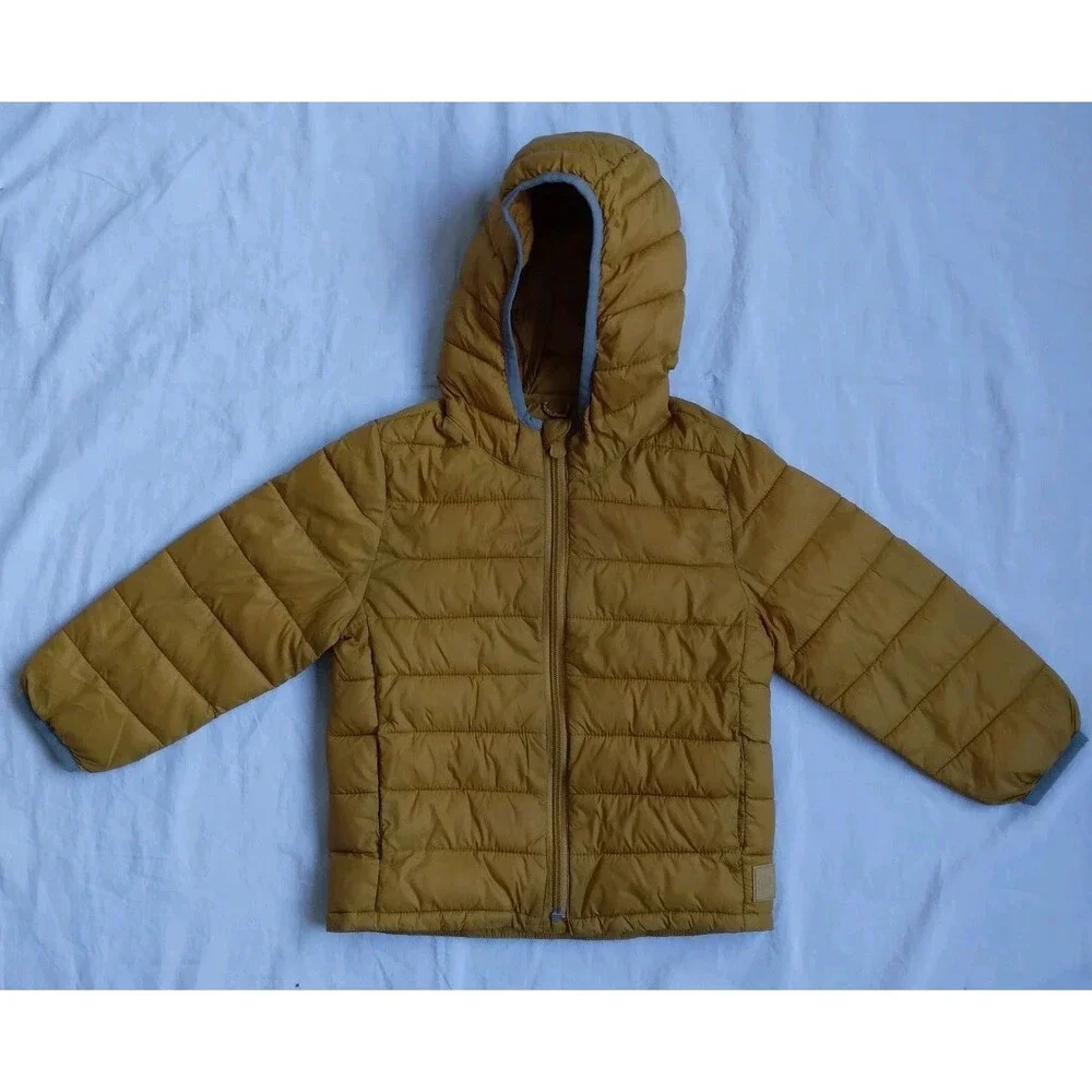 Baby GAP Kids PrimaLoft Lightweight Puffer Jacket Mustard Sz 3Y Water Resistant